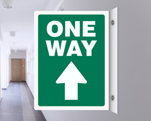Projecting Social Distancing Signs