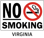 Virginia No Smoking Sign