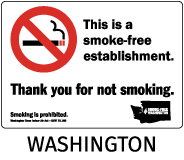 Washington No Smoking Sign