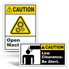 Caution Machine Safety Labels