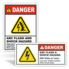 Danger Arc Flash Labels