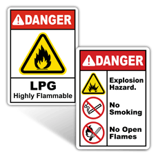 Danger Flammable Materials Signs
