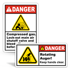 Danger Machine Safety Labels