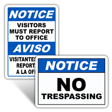 Notice Security Signs