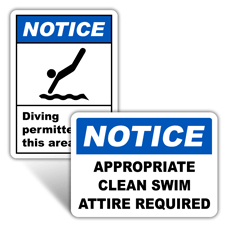 Notice Swimming Signs