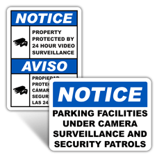 Notice Video Surveillance Signs