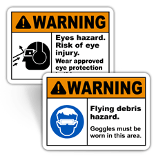 Warning Eye Protection Signs