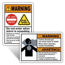 Warning Fire Extinguisher Signs