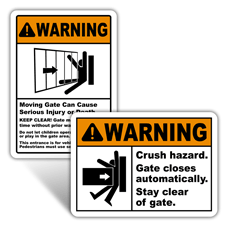 Warning Gate Signs