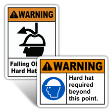 Warning Hard Hat Signs