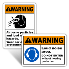 Warning Hearing Protection Signs