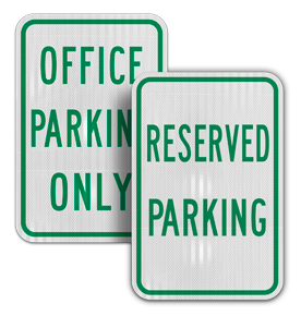 Basic Reserved Parking Signs