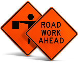 Orange Road Signs