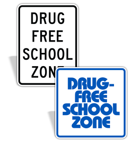 Drug Free Zone Signs