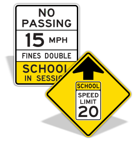 School Speed Limit Signs