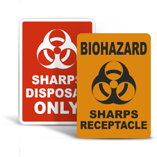 Sharps Disposal Signs