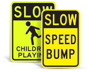 Slow Down Warning Signs