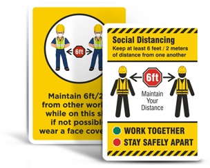 Social Distancing Construction Signs