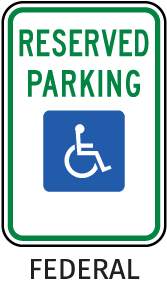 MUTCD Accessible Reserved Parking Sign