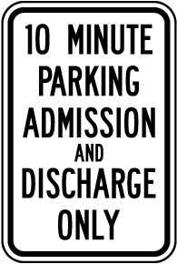 Admission and Discharge Only Sign