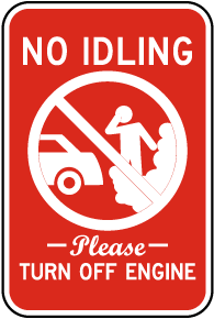 No Idling Turn Off Engine Sign