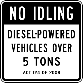 No Idling Diesel Vehicles Sign