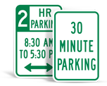Limited Time Parking Signs