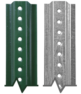 U-Channel Posts - Green Enamel and Galvanized
