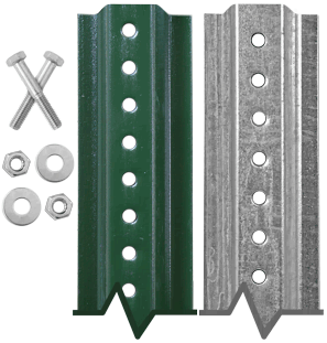U-Channel Post Kit - Green Enamel and Galvanized