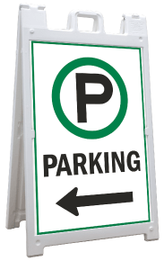 Parking Left Arrow A-Frame Sign