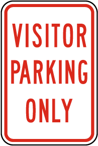 Visitor Parking Only Sign