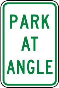 Park At Angle Sign