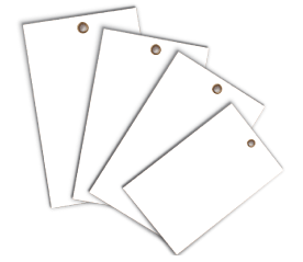 White Write-On Vinyl Tag