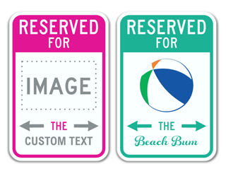 Novelty Reserved For Parking Sign with Arrows