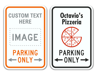 Parking Only Sign with Custom Arrows