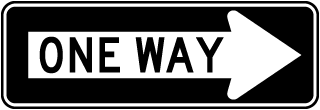 One Way Right Sign