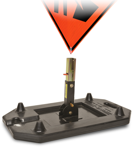 Zephyr Roll-Up Road Construction Sign Stand