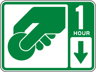 Parking Fee Station 1 Hr Sign