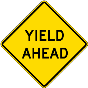 Yield Ahead Sign