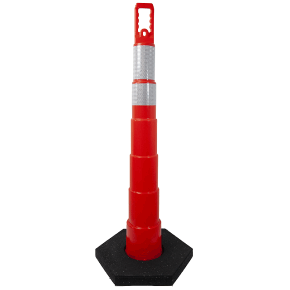 42" Channelizer Cone with 2 reflective bands + 16 lb. Base