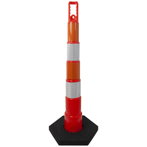 42" Channelizer Cone with 4 reflective bands + 16 lb. Base