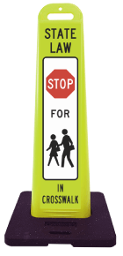 Stop For Pedestrians in Crosswalk Vertical Panel