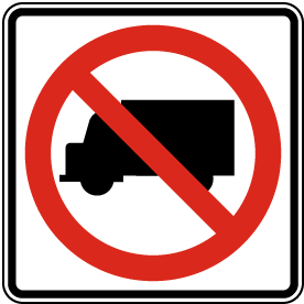 No Trucks Sign