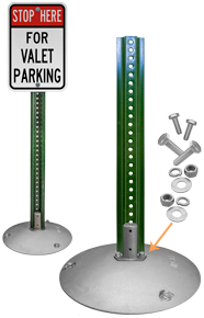 7 lb. Portable Sign Stand with 8 lb. 4' U-Channel Post