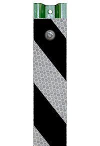Black / White Striped Reflective Post Panel