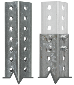 Galvanized Square Anchor Post