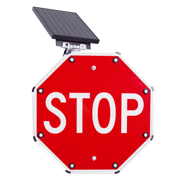 LED Solar Stop Sign - Standard Visibility Model