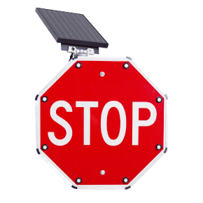 LED Solar Stop Sign - Standard Visibility Model