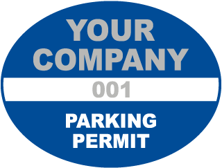 Custom Parking Permit Sticker (50/Pkg)