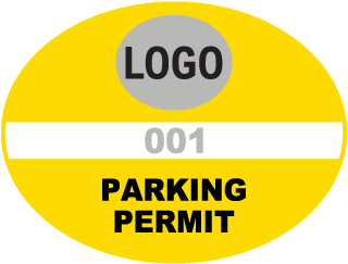 Custom Parking Permit Sticker (50/Pkg)